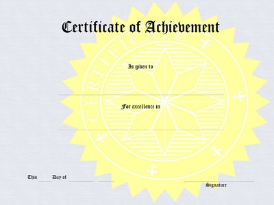 Award Certificate Template Word 2003