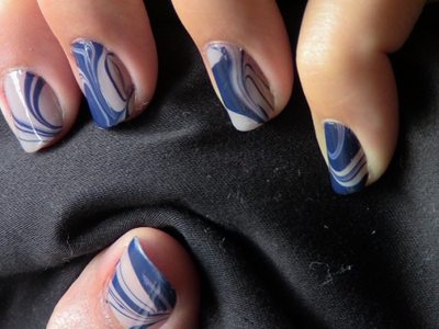 Newspaper Nail Art With Water